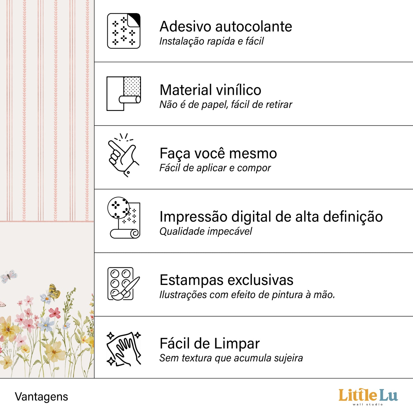 Painel de Decorativo Infantil - Garden Butterfly