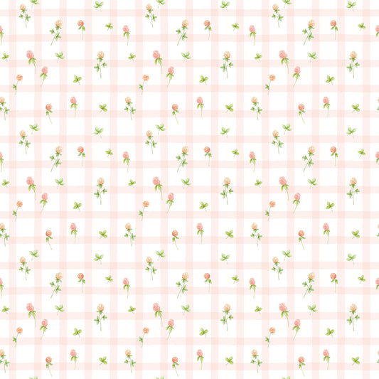 Papel de Parede Adesivo - Checkered Flower