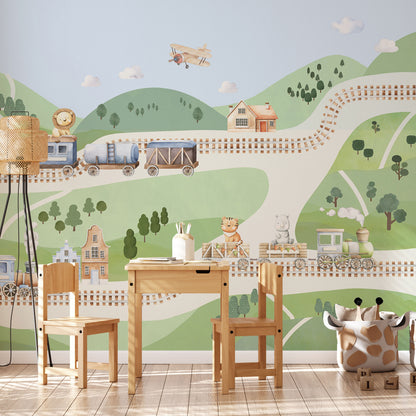Painel de Decorativo - Train Tracks