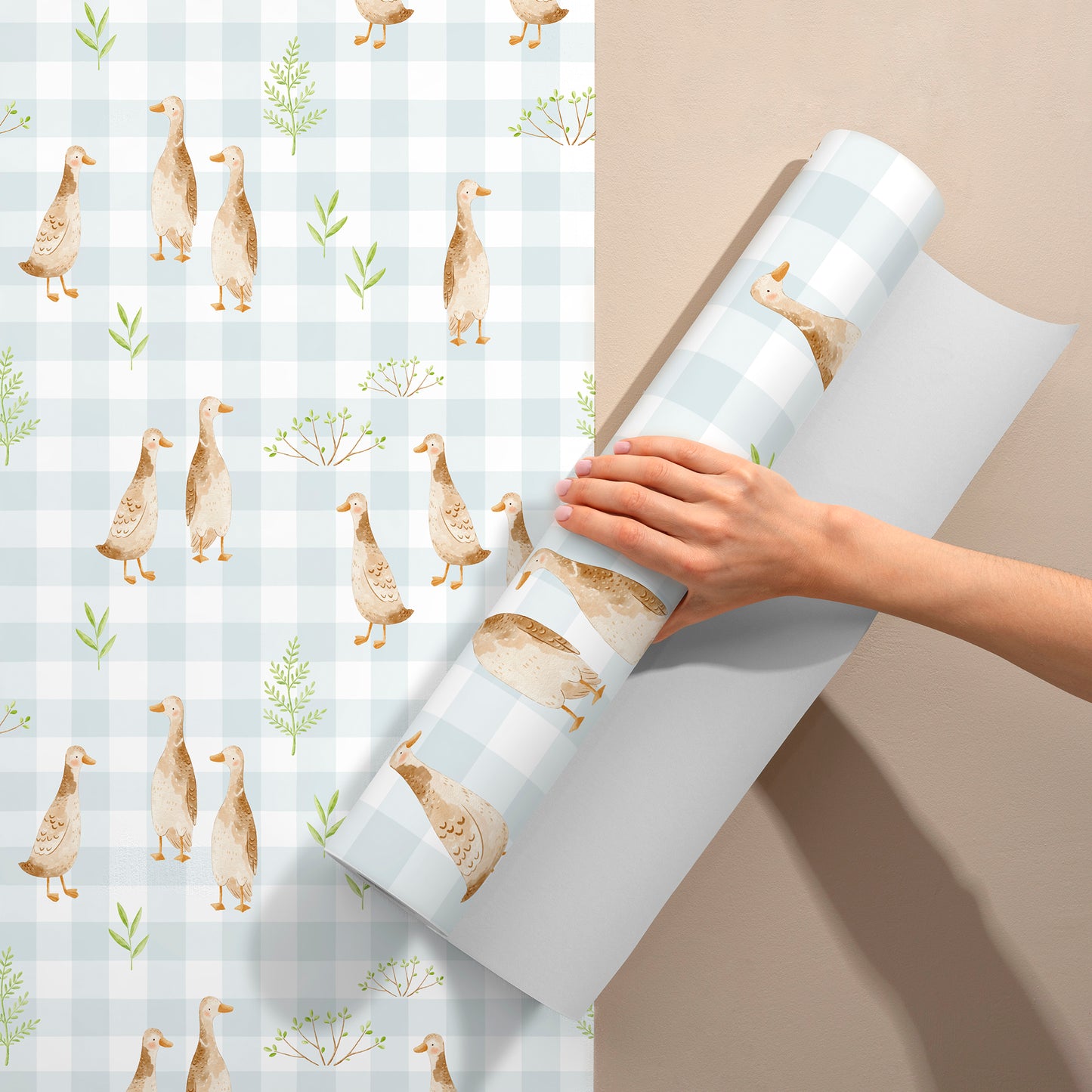Papel de Parede Adesivo - Baby Duck