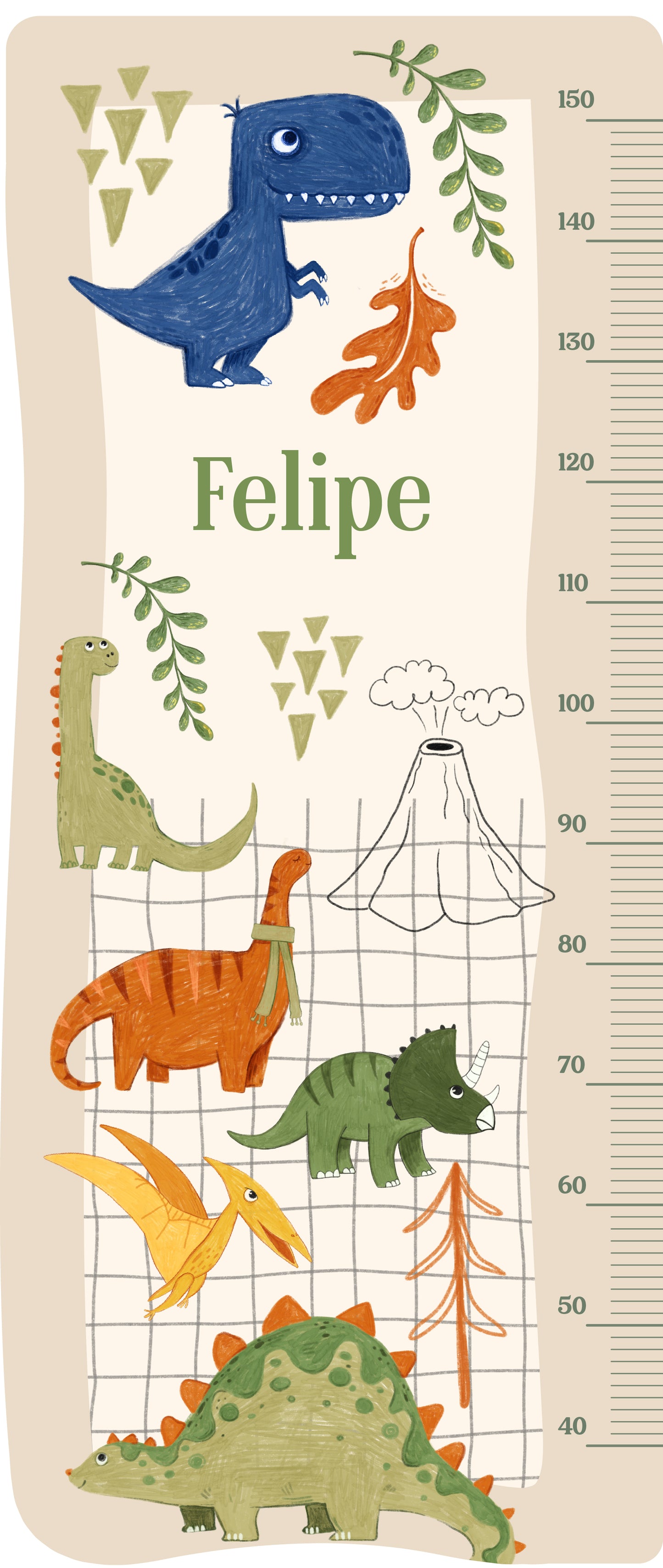 Régua de Crescimento - Dino Adventure