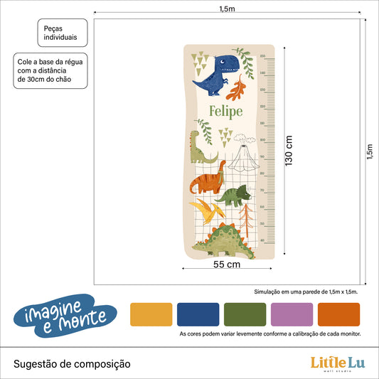 Régua de Crescimento - Dino Adventure