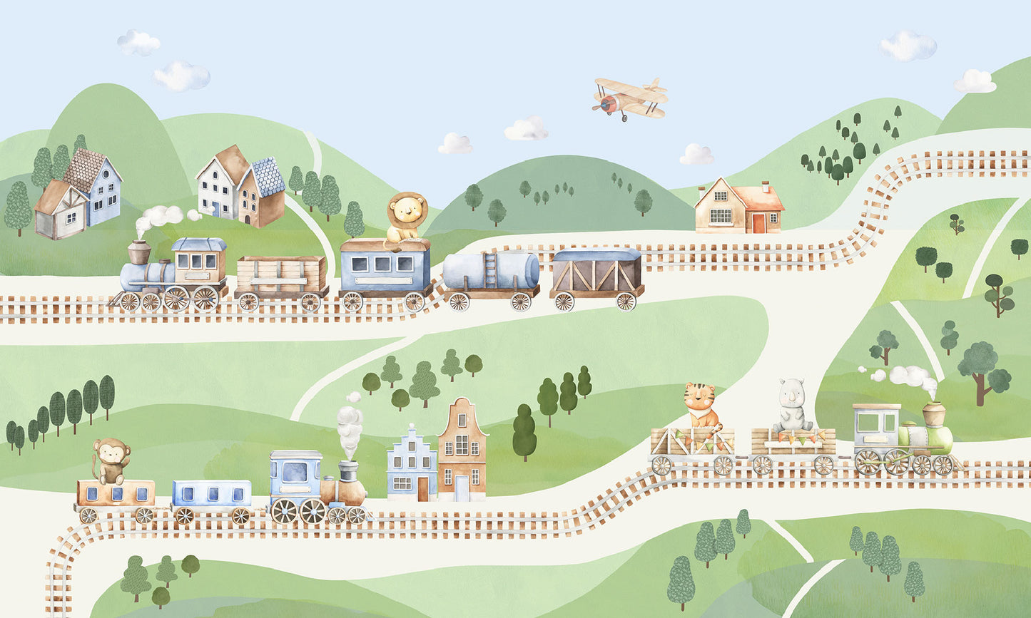 Painel de Decorativo - Train Tracks