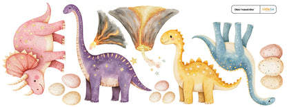Adesivo de Parede - Dino Watercolors