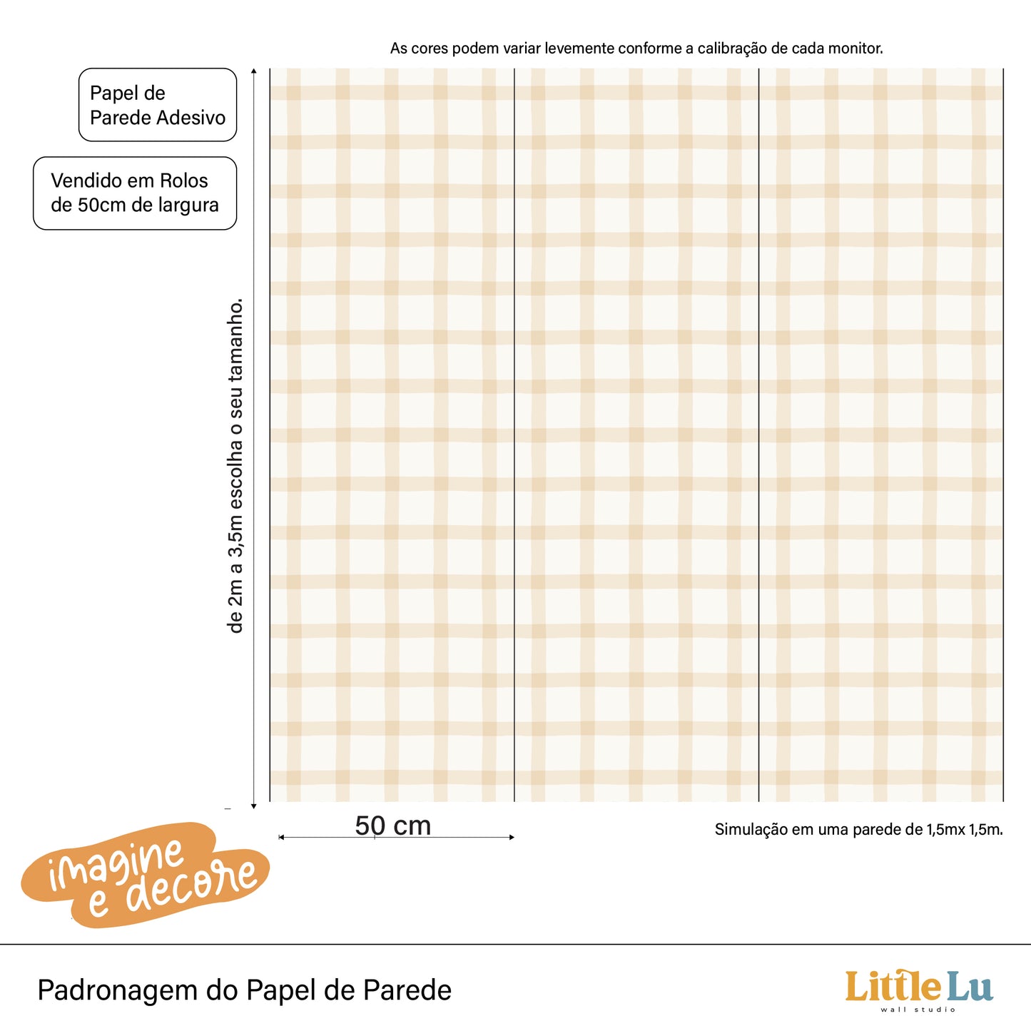 Papel de Parede Adesivo - Checkered Nude
