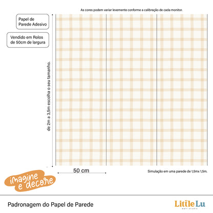 Papel de Parede Adesivo - Checkered Nude