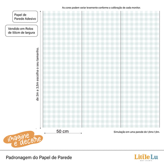 Papel de Parede Adesivo - Checkered Blue