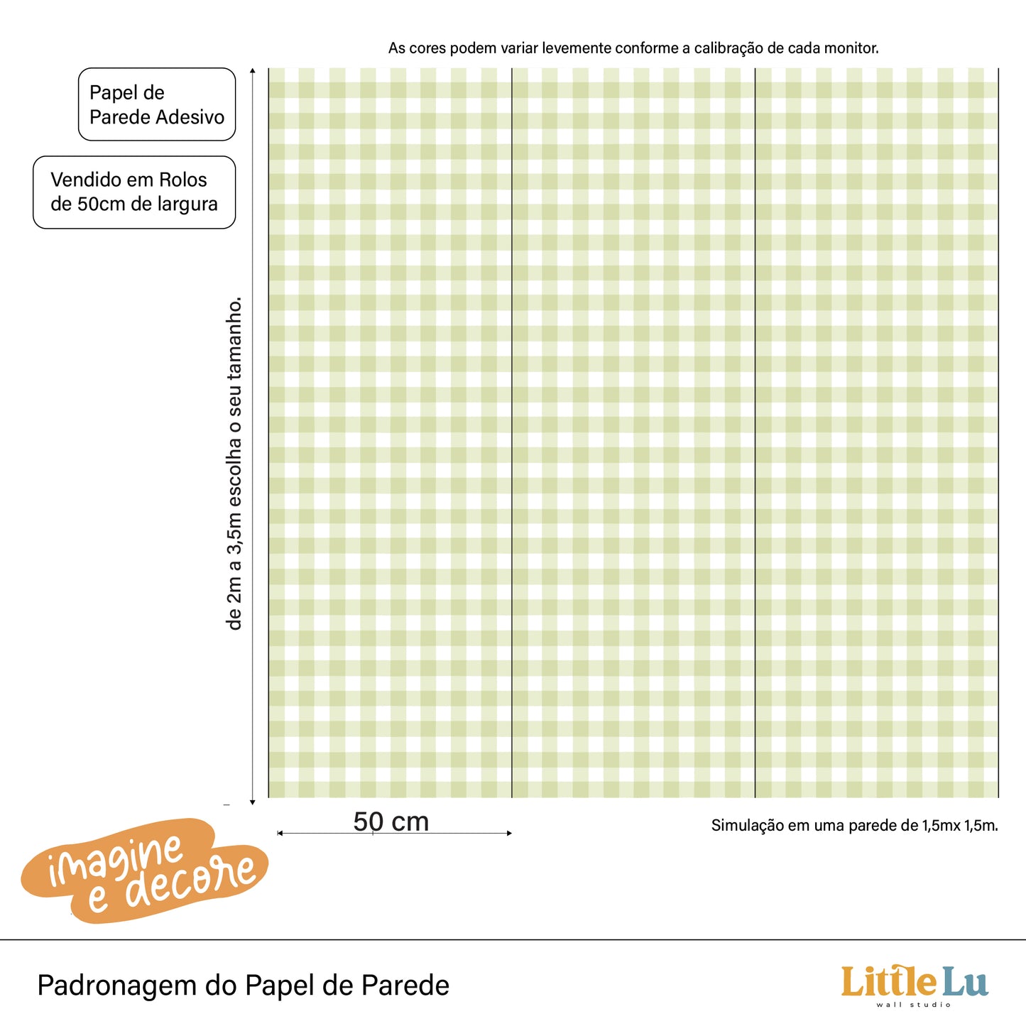 Papel de Parede Adesivo - Checkered Green