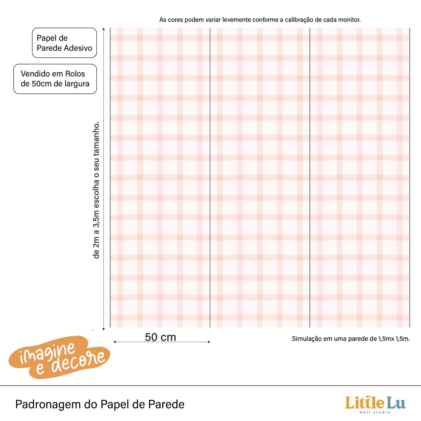 Papel de Parede Adesivo - Checkered Rose