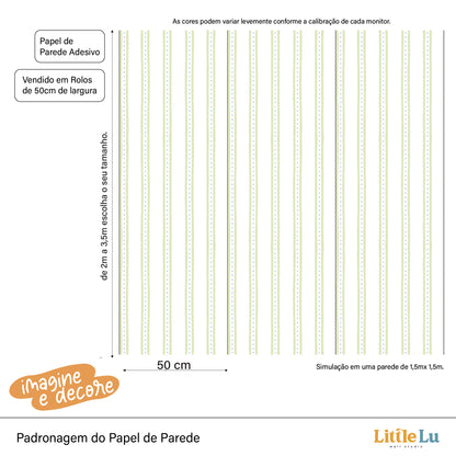 Papel de Parede Adesivo - Lime Lines