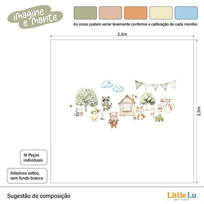 Adesivo de Parede - Garden Friends