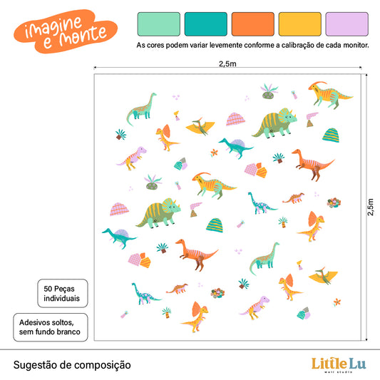 Adesivo de Parede - Dino Pop Art