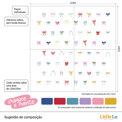 Adesivo de Parede - Sweet Little Bows