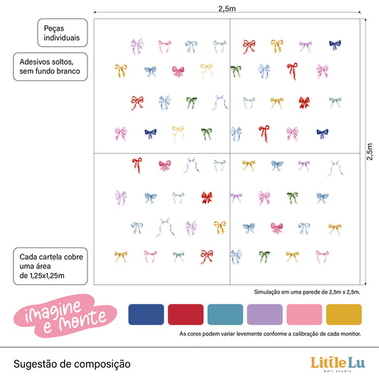 Adesivo de Parede - Sweet Little Bows