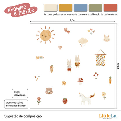Adesivo de Parede - Bunny Tales