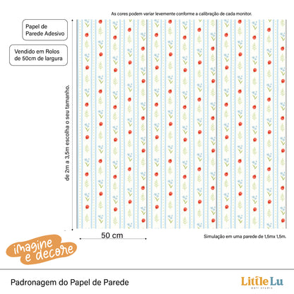 Papel de Parede Adesivo - Berry Blue