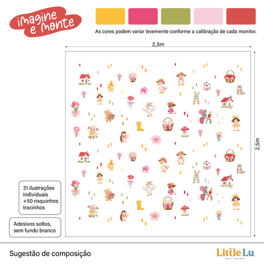 Adesivo de Parede - Cottage Core
