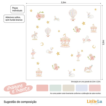 Adesivo de Parede - Dancing Carousel