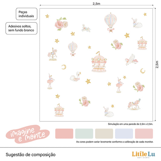 Adesivo de Parede - Dancing Carousel