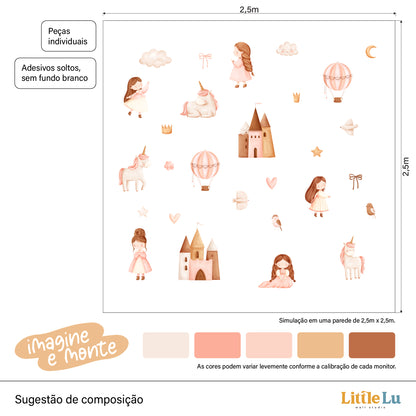 Adesivo de Parede - The Princess Dreams