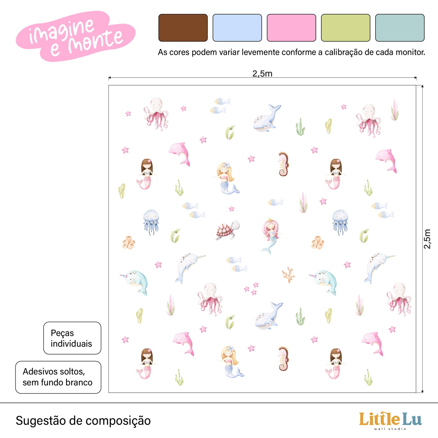 Adesivo de Parede - Mermaid Wonderland Full