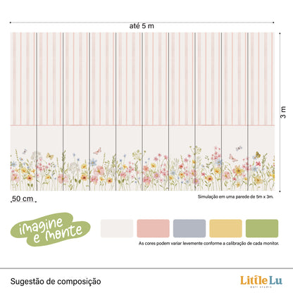 Painel de Decorativo Infantil - Garden Butterfly