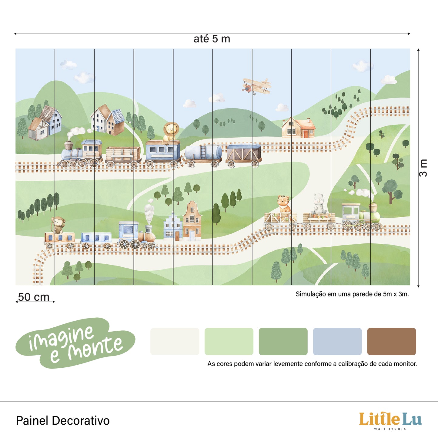Painel de Decorativo - Train Tracks