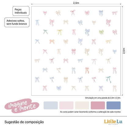 Adesivo de Parede Infantil - Candy Bows