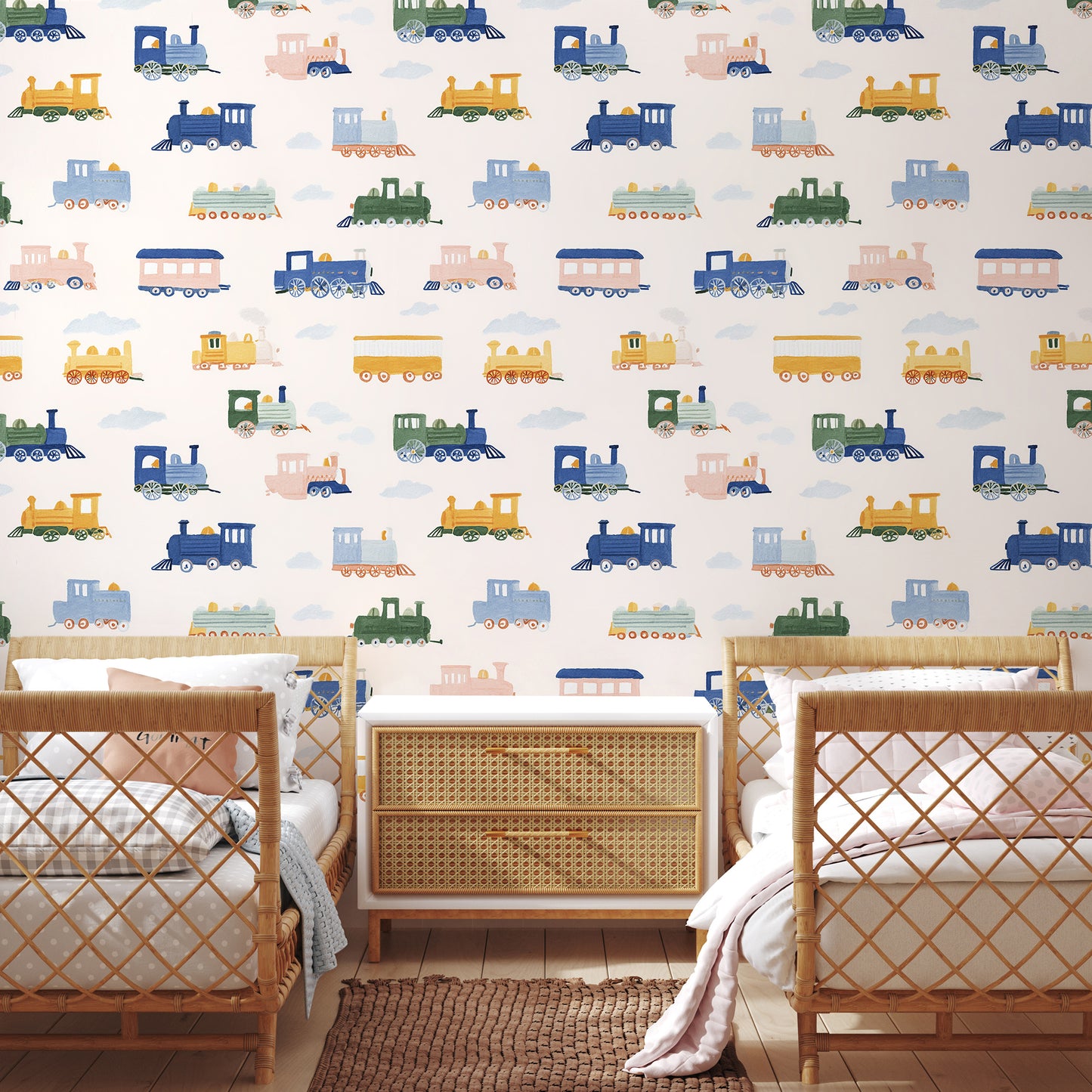 Papel de Parede Infantil - Flying Train