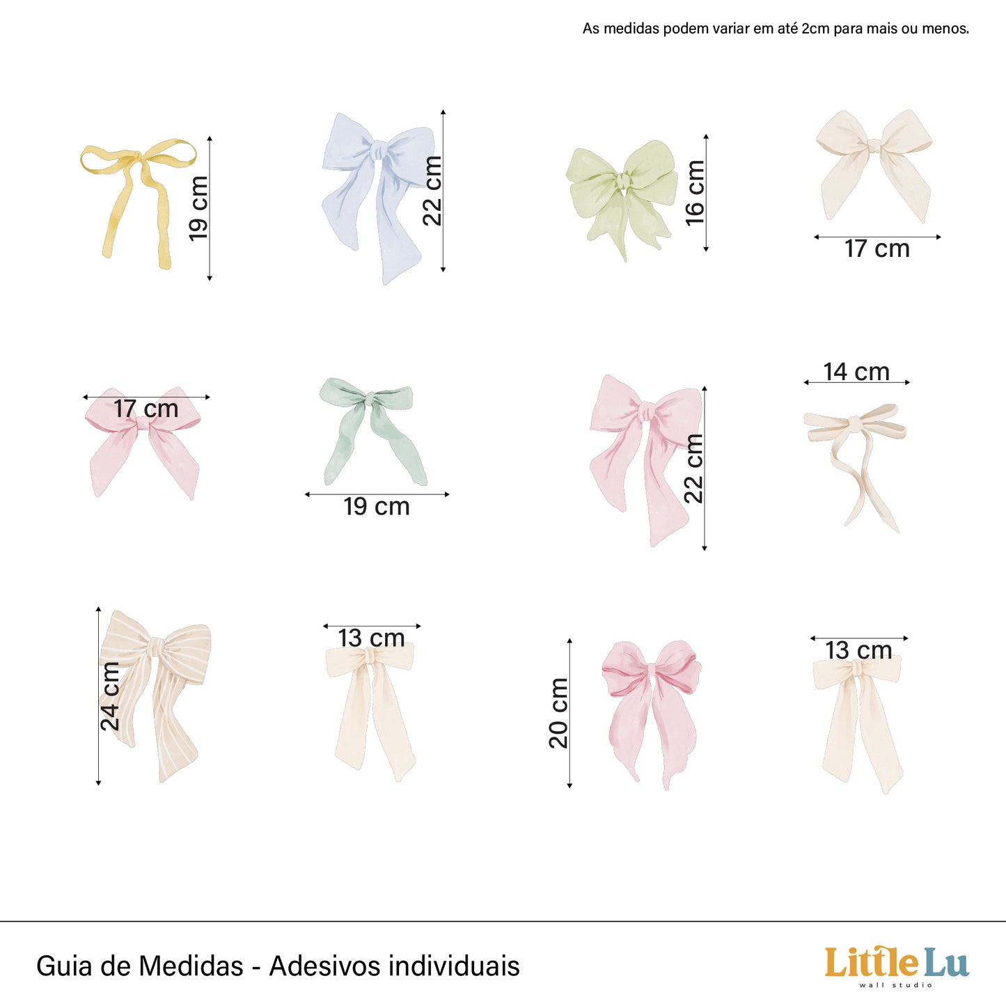 Adesivo de Parede Infantil - Candy Bows