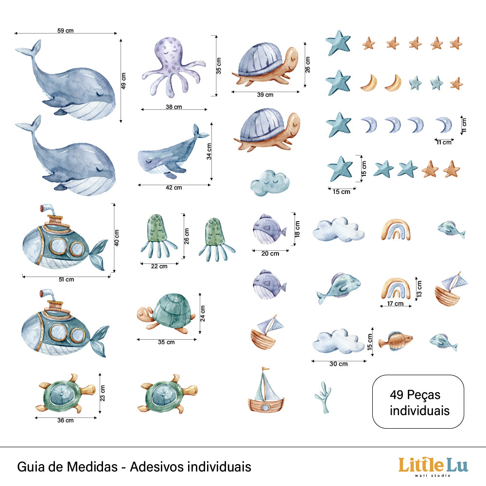 Kit Decorativo - Ocean Adventure