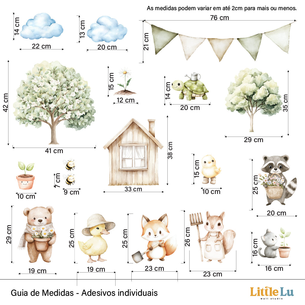 Adesivo de Parede - Garden Friends