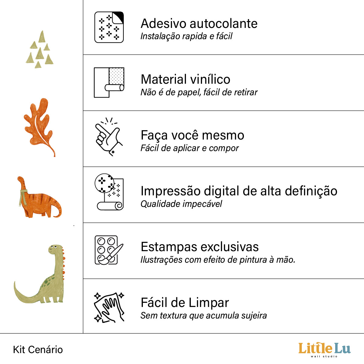 Kit Elementos - Dino Adventure - Little Lu Studio