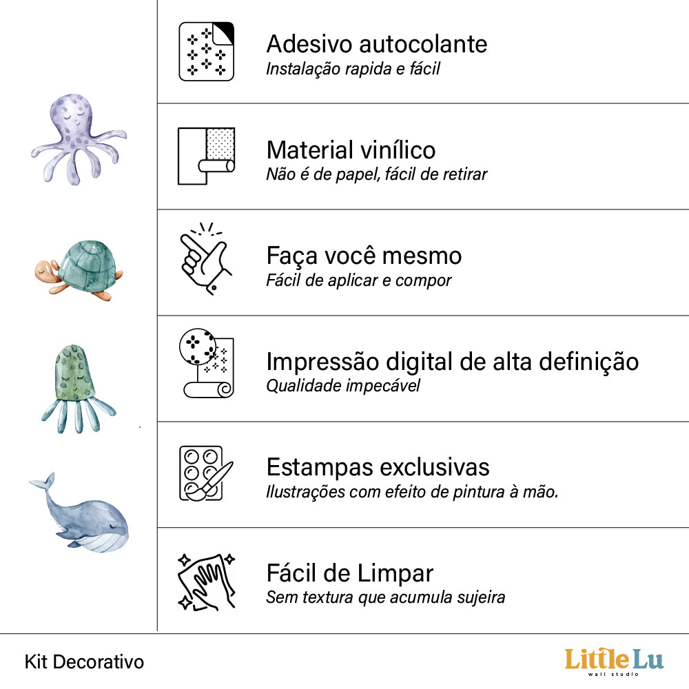 Kit Decorativo - Ocean Adventure