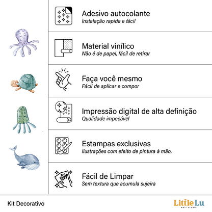 Kit Decorativo - Ocean Adventure