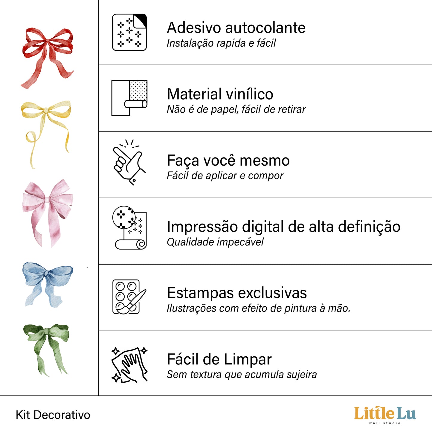 Adesivo de Parede - Sweet Little Bows