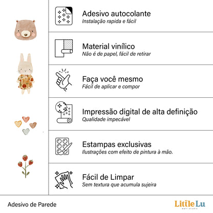 Adesivo de Parede - Bunny Tales