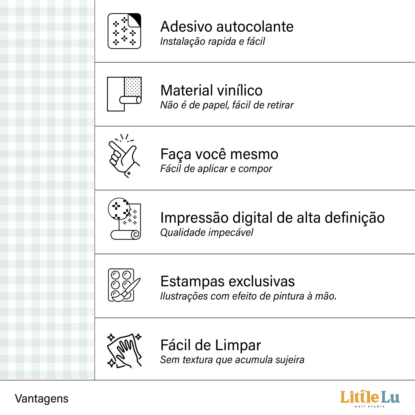 Papel de Parede Adesivo - Checkered Blue