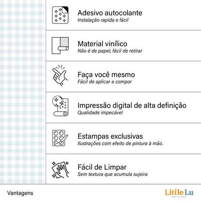 Papel de Parede Adesivo - Checkered Blue