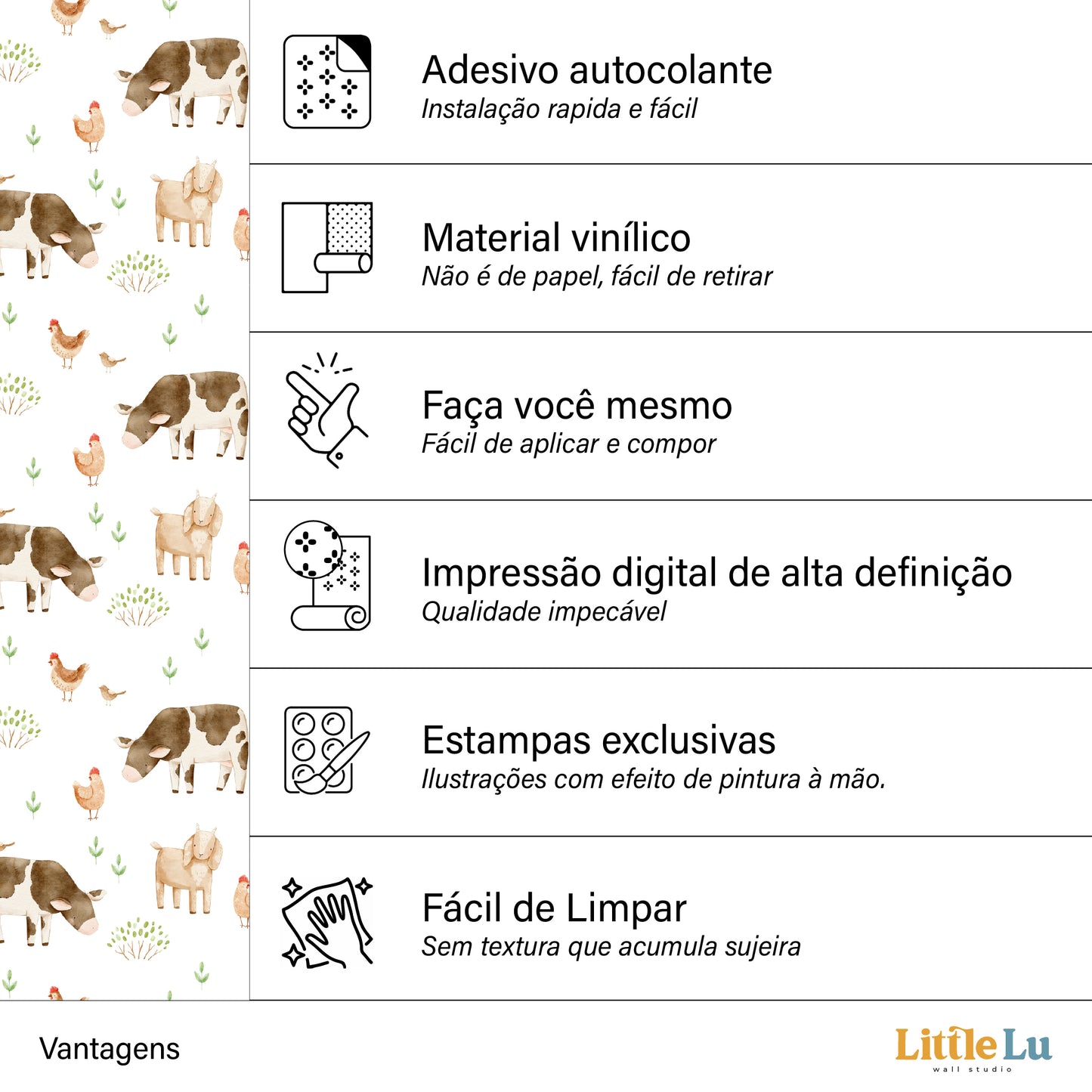 Papel de Parede Adesivo - Sweet Cow