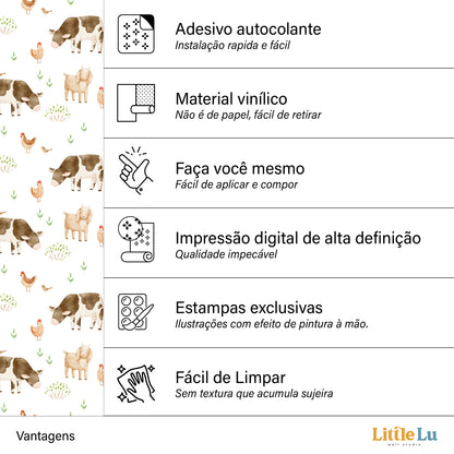 Papel de Parede Adesivo - Sweet Cow
