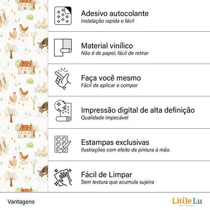 Papel de Parede Adesivo - Little Farm