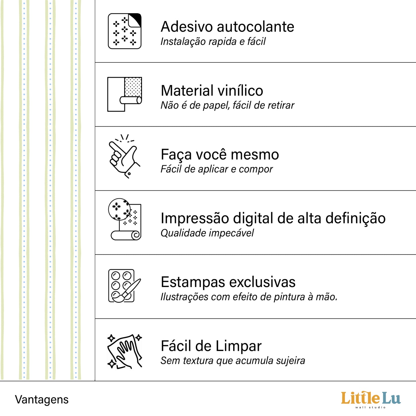 Papel de Parede Adesivo - Lime Lines