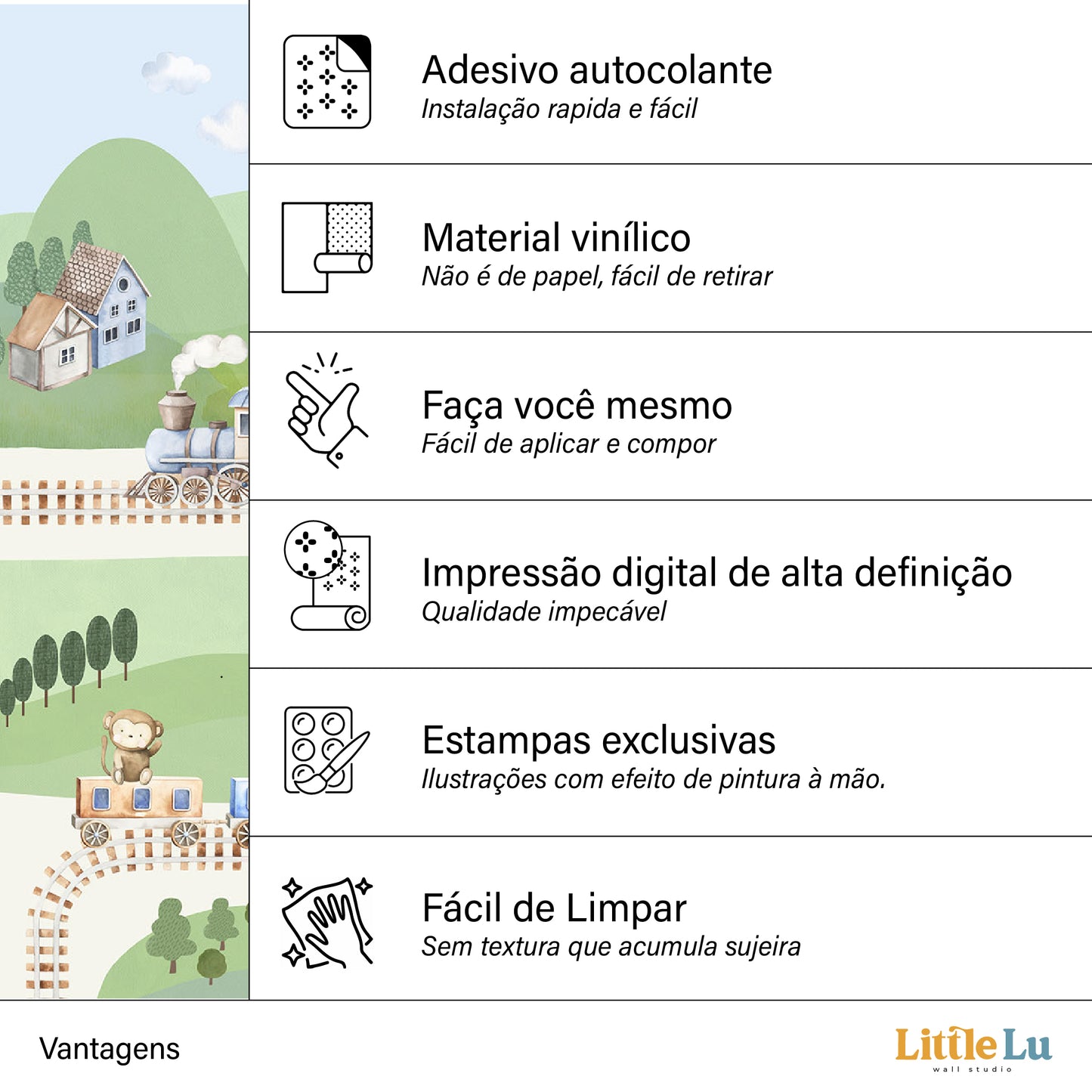 Painel de Decorativo - Train Tracks