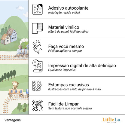 Painel de Decorativo - Train Tracks