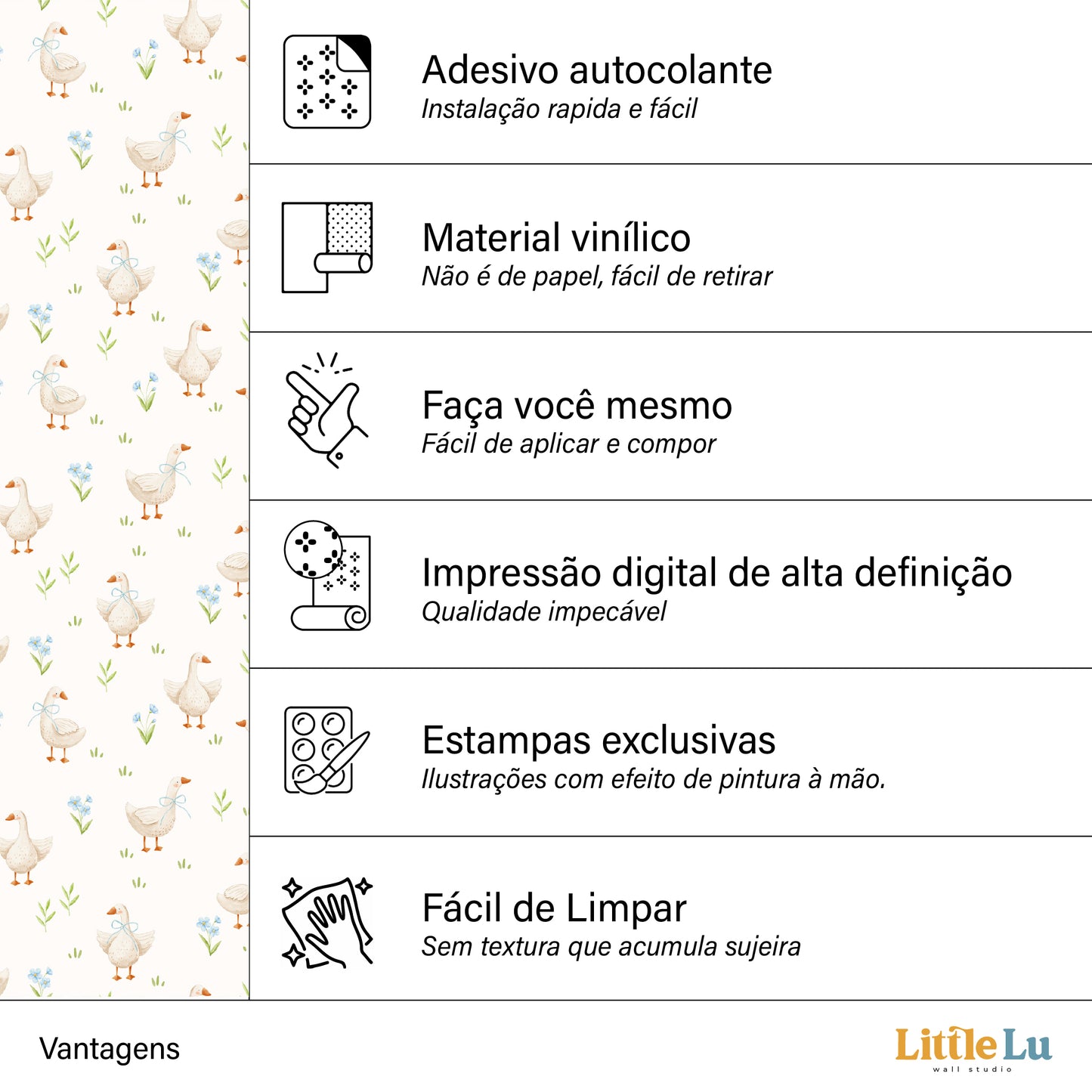 Papel de Parede Adesivo - Little Duck