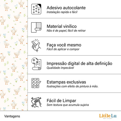 Papel de Parede Adesivo - Little Duck