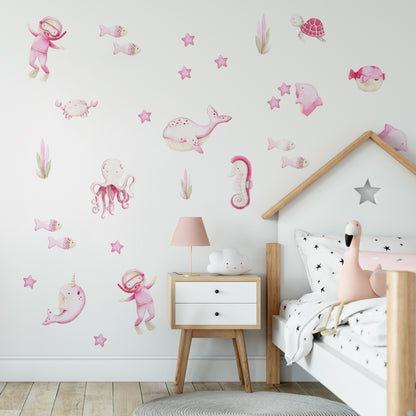 Adesivo de Parede - Pink Ocean Dreams
