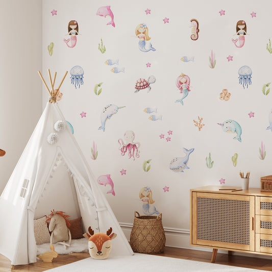 Adesivo de Parede - Mermaid Wonderland Full