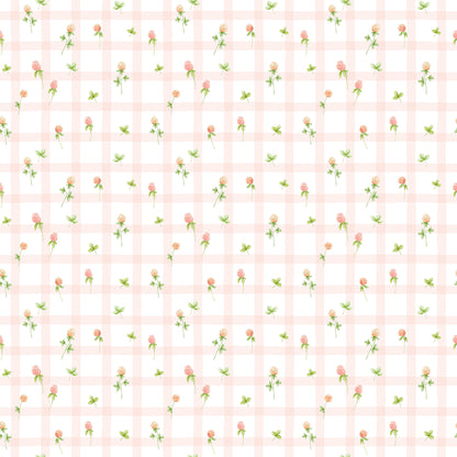 Papel de Parede Adesivo - Checkered Flower